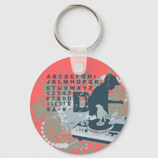 DJ-T - Shirt und Geschenke Schlüsselanhänger (Vorderseite)