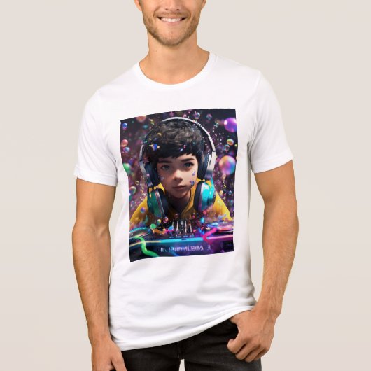 DJ T-Shirtt Tri-Blend Shirt (Vorderseite)