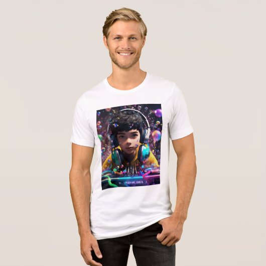 DJ T-Shirtt Tri-Blend Shirt (Vorderseite voll)