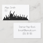 DJ tanzen Visitenkarte (Vorne/Hinten)