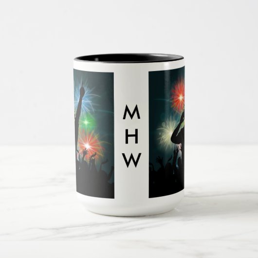 DJ-Tasse für benutzerdefinierte Monogramme Tasse (Zentrum)