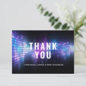 DJ Techno Dance Party Bar Mitzvah Danke-Karte Dankeskarte (Stehend Vorderseite)