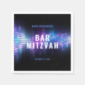 DJ Techno Dance Party Bar Mitzvah Serviette (Vorderseite)