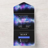 DJ Techno Dance Party BarEinladend für Hochzeiten All In One Einladung (Innen Boden)