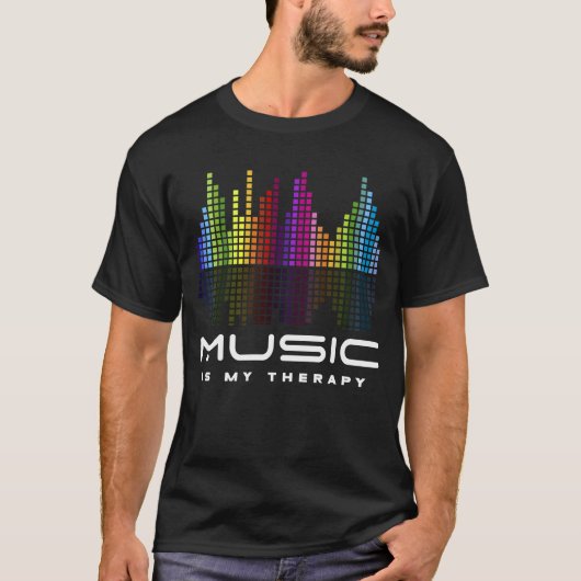 DJ Techno Therapy Music Equalizer edm Party T-Shirt (Vorderseite)