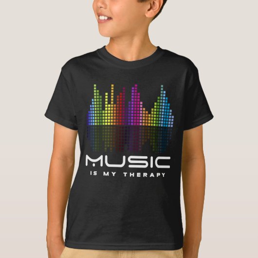 DJ Techno Therapy Music Equalizer edm Party T-Shirt (Vorderseite)