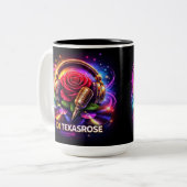 DJ TEXASROSE 2 ZWEIFARBIGE TASSE (Vorderseite Links)