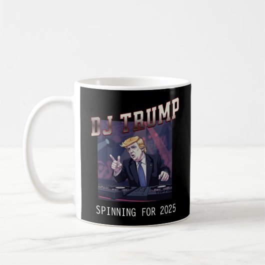 DJ Trump auf der Tasse der Turntable (Links)