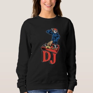 Dj Turntable Bass Music Rock Deejay Headphone Teil Sweatshirt