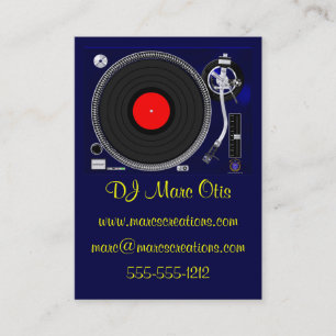 DJ Turntable Business Card Visitenkarte