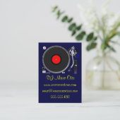 DJ Turntable Business Card Visitenkarte (Stehend Vorderseite)
