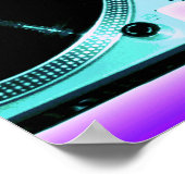 DJ Turntable Circles Poster (Ecke)
