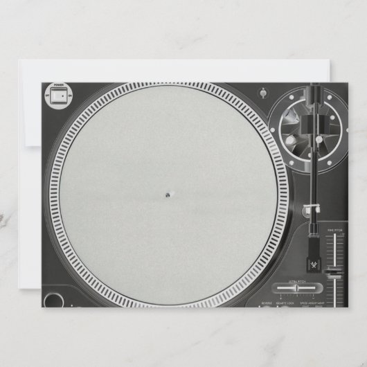 DJ Turntable Einladung (Vorderseite)