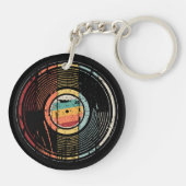 DJ-Turntable für Vinyl-Hörer Schlüsselanhänger (Rückseite)