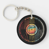 DJ-Turntable für Vinyl-Hörer Schlüsselanhänger (Vorderseite)