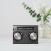 DJ-Turntable Geschäfts-Karte Visitenkarte (Stehend Vorderseite)