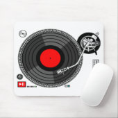 DJ-Turntable-Hintergrund Mousepad (Mit Mouse)