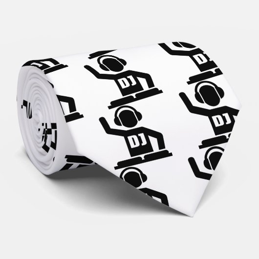 DJ-Turntable Krawatte (Gerollt)