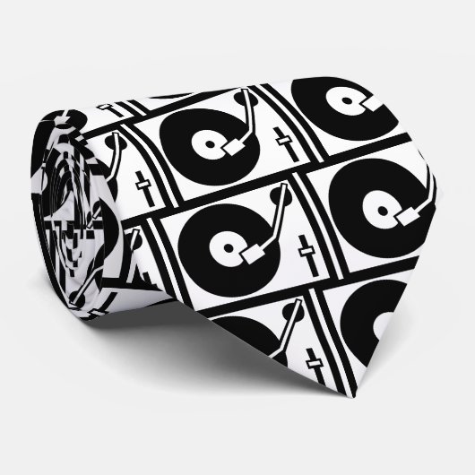 DJ - Turntable Krawatte (Gerollt)