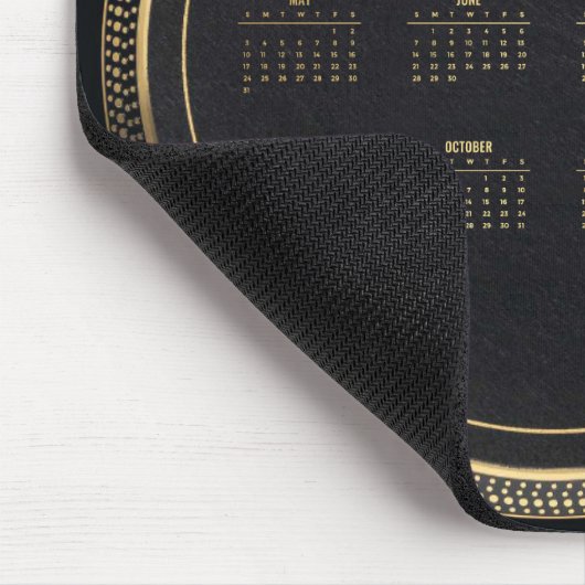 DJ-Turntable mit Kalender 2020 Mousepad (Ecke)