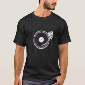DJ-Turntable mit Stylus- und Nadelgrafiksatz T-Shirt (Vorderseite)