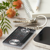 DJ-Turntable-Mix-Schlüsselanhänger Schlüsselanhänger (Vorderseite rechts)