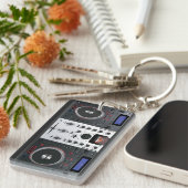 DJ Turntable Mix-Schreibtisch Schlüsselanhänger (Vorderseite rechts)