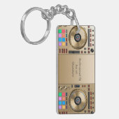 DJ Turntable Mix-Schreibtisch Schlüsselanhänger (Vorderseite links)