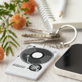 DJ Turntable Mix-Schreibtisch Schlüsselanhänger (Vorderseite rechts)