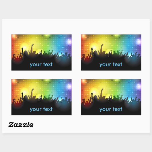 DJ Turntable Party Sticker (Blatt)