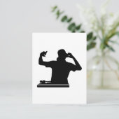 DJ-Turntable Postkarte (Stehend Vorderseite)