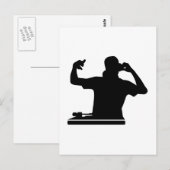 DJ-Turntable Postkarte (Vorne/Hinten)