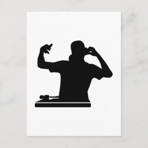 DJ-Turntable Postkarte