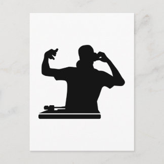 DJ-Turntable Postkarte
