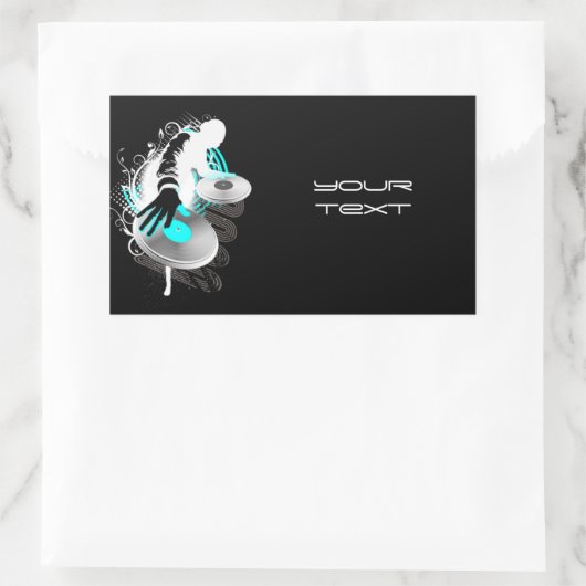 DJ Turntable Rectangle Stickers (Tasche)