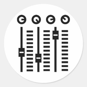 DJ-Turntable Runder Aufkleber