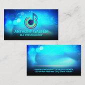 DJ-Turntable | Sound Equalizer | Sound-Logo Visitenkarte (Vorne/Hinten)