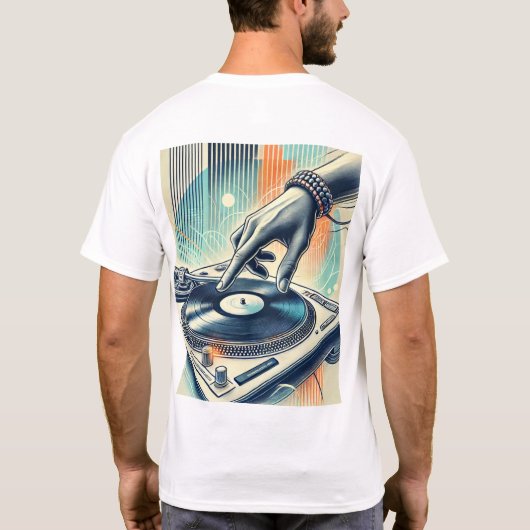 DJ Turntable T - Shirt Design (Rückseite)
