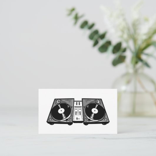 DJ-Turntable Visitenkarte (Stehend Vorderseite)