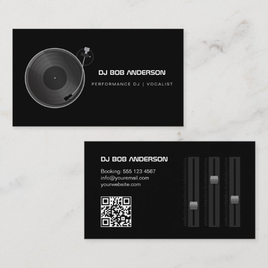 DJ-Turntable Visitenkarte (Vorne/Hinten)