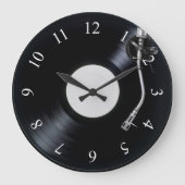 DJ turntable Wall Clock Große Wanduhr (Vorderseite)