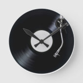DJ turntable Wall Clock Runde Wanduhr (Vorderseite)