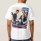 DJ und Gitarrenfarben-Shirt T-Shirt (Rückseite)
