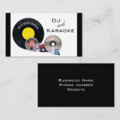 "DJ und Karaoke" Visitenkarte (Vorne/Hinten)