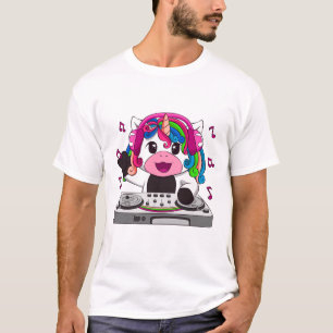 DJ Unicorn – Süßes Regenbogen-Musikliebhaber-Party T-Shirt