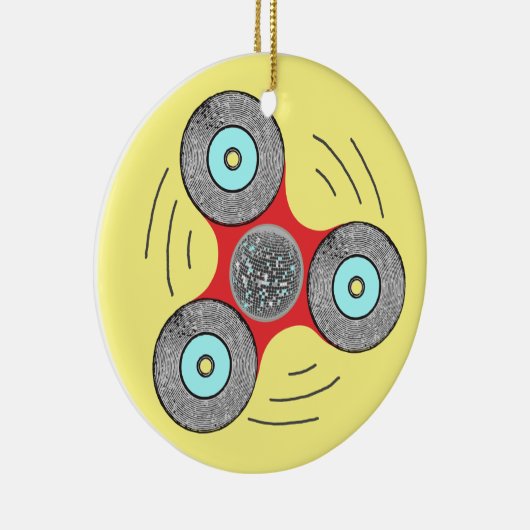 DJ-Unruhe-Spinner Keramikornament (Rechts)