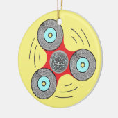 DJ-Unruhe-Spinner Keramikornament (Links)