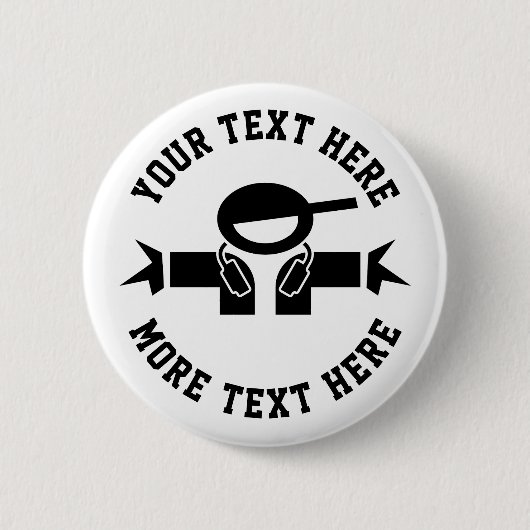 DJ-Verleihknopf für DJ-Diskjockey Button (Vorderseite)