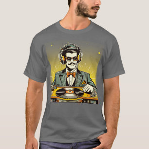 DJ Vintage Retro Musik Männer Frauen T-Shirt