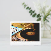 DJ Vinyl 1 Postkarte (Stehend Vorderseite)